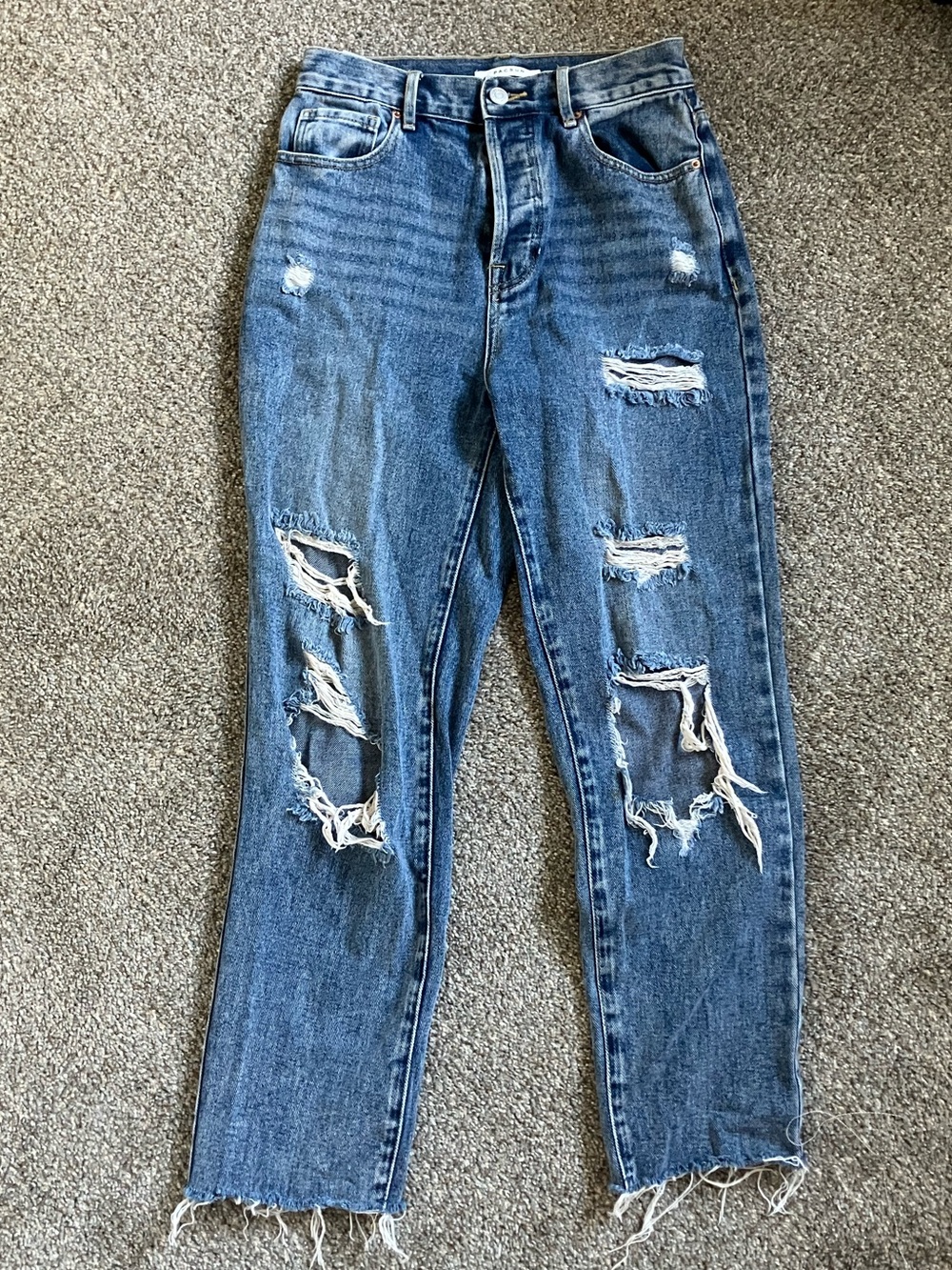 Pacsun High Raise Straight Distressed Jeans 26